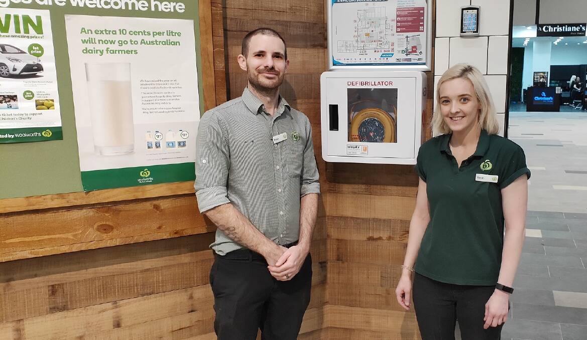 LIFE SAVING: Automated external defibrillators being rolled out across all Cetnral West Woolworths stores are designed to be easy to use and will be available to any members of the public in the event of an emergency. Photo: SUPPLIED