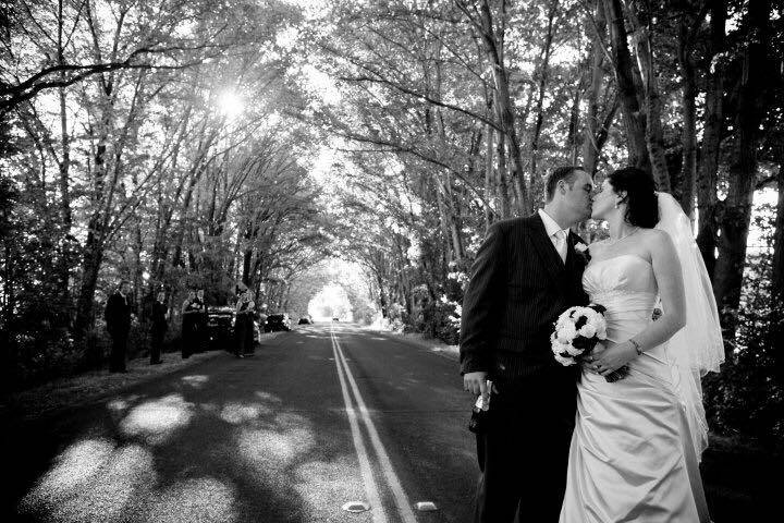 MEMORIES: Jacinta Williams shared this photo from her wedding in the tree tunnel on Vale Road. 091917trees8