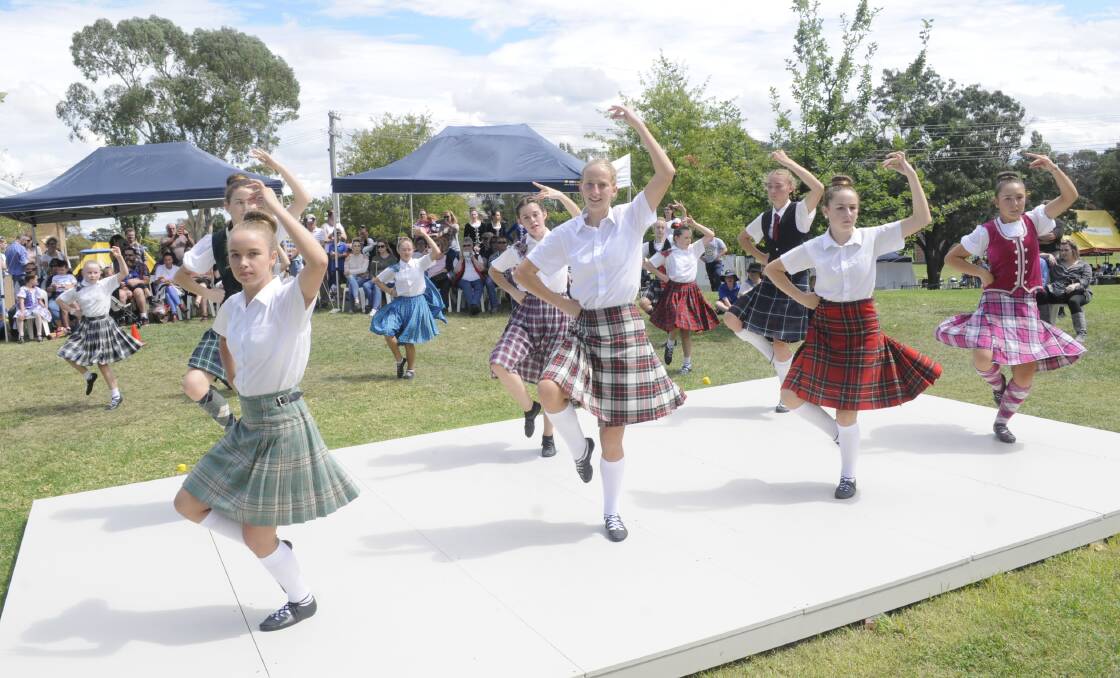 SNAPSHOT: Highland dancers entertaining the crowds at The Scots School's Highland Gathering on Sunday. Photo: CHRIS SEABROOK 031917cscots3