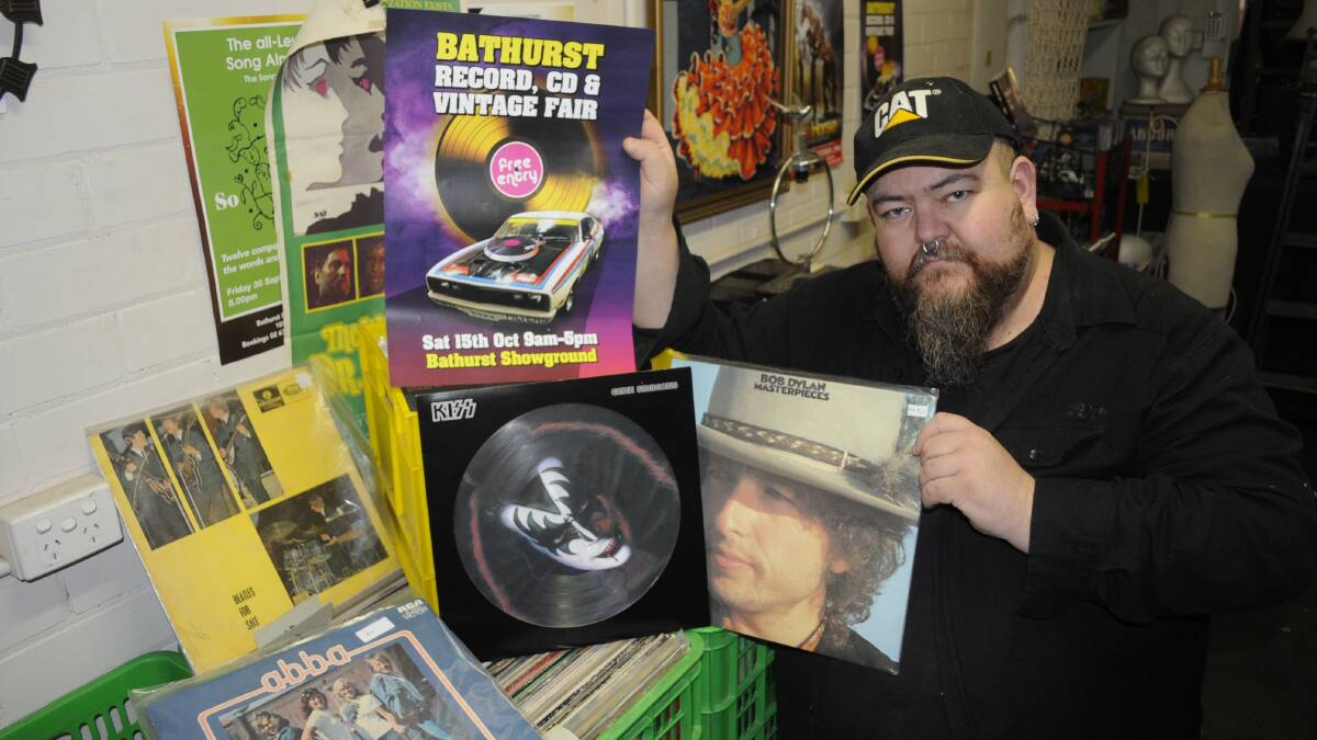 Dave Curry from the Naked Bud vinyl LP's for the Vinyl, Vintage & Collectables Fair. Photo:CHRIS SEABROOK 101216cvinyl1