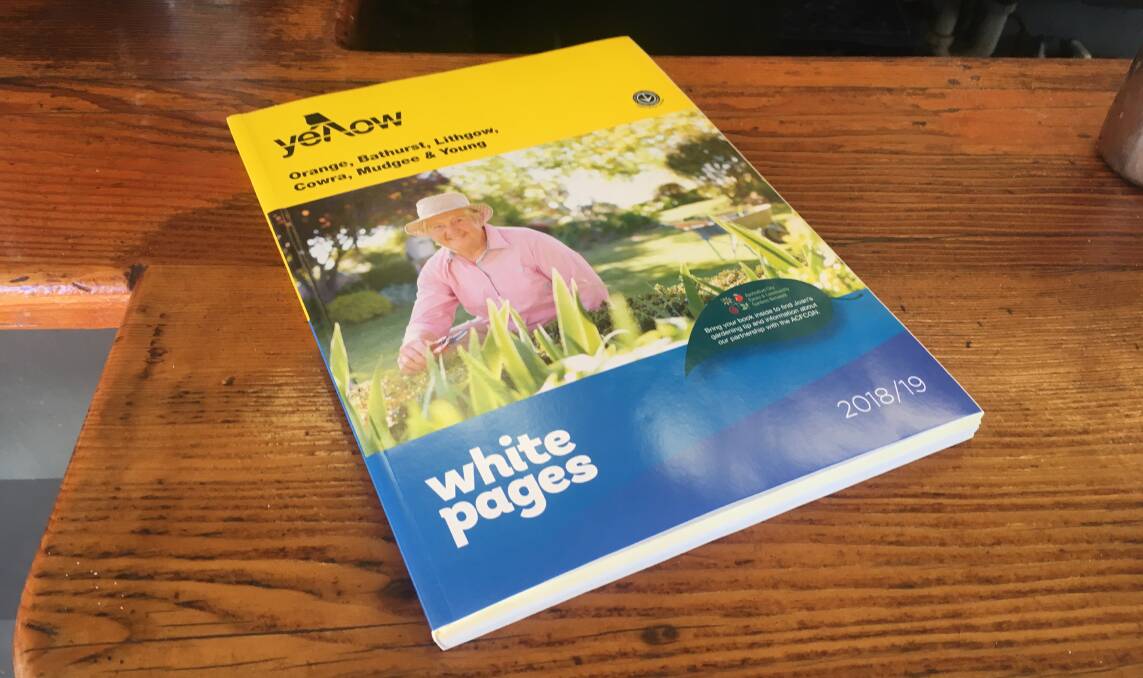 HERE TO STAY: The Yellow Pages and White Pages phone book is here to stay in Bathurst, its producer Sensis says. Photo: NADINE MORTON 021518phone