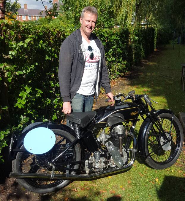 VINTAGE: Peter Robinson has entered his 1929 Mk1 KTT Velocette in the upcoming Soar, Ride and Shine. Photo: SUPPLIED 031218bike