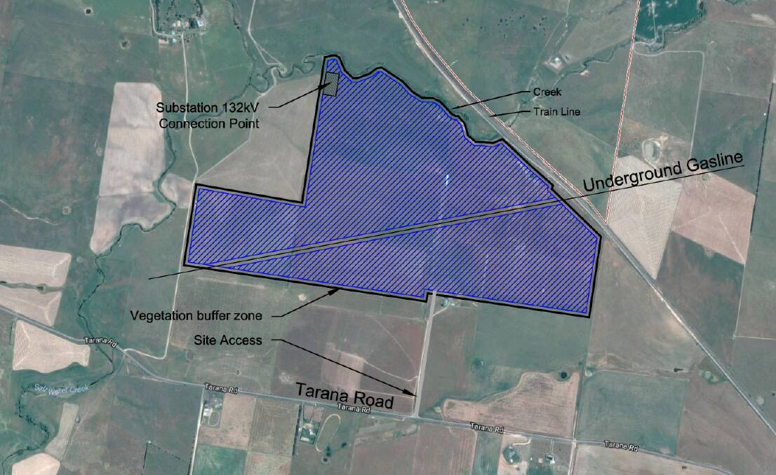 SUN'S POWER: Proposed site layout of the Brewongle Solar Farm. Image: PHOTON ENERGY 090417solar1