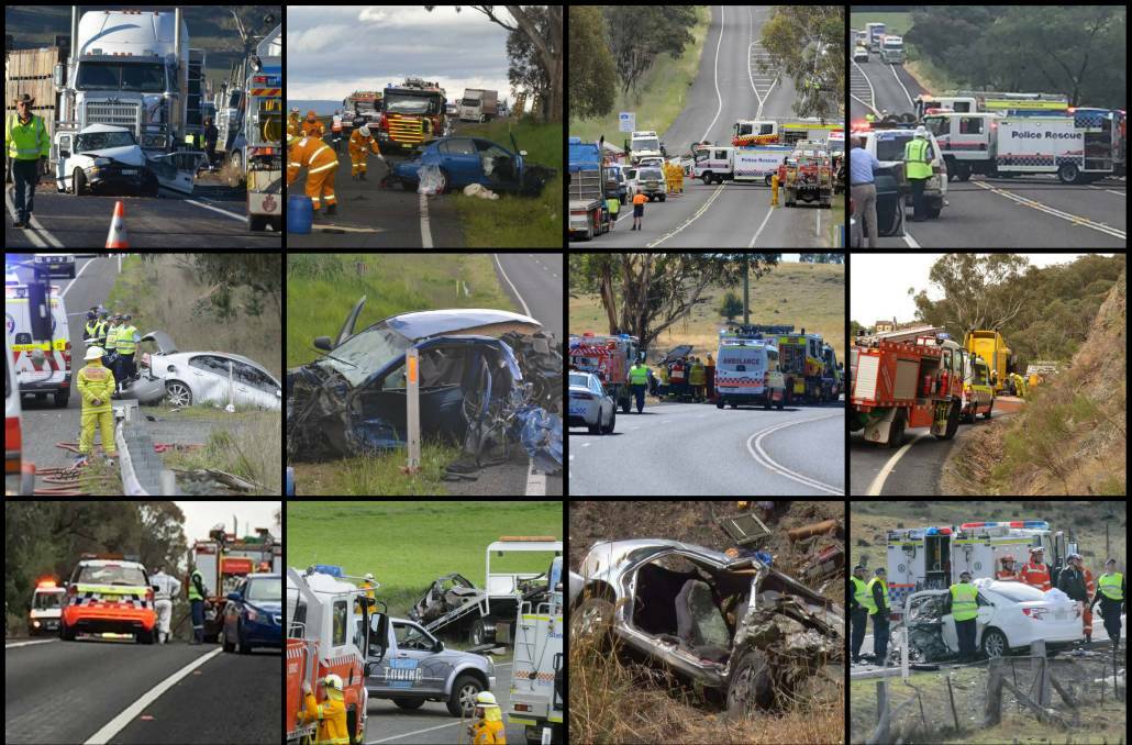ACCIDENT ZONE: Some of the serious accidents that have occurred on Bathurst roads in recent times.