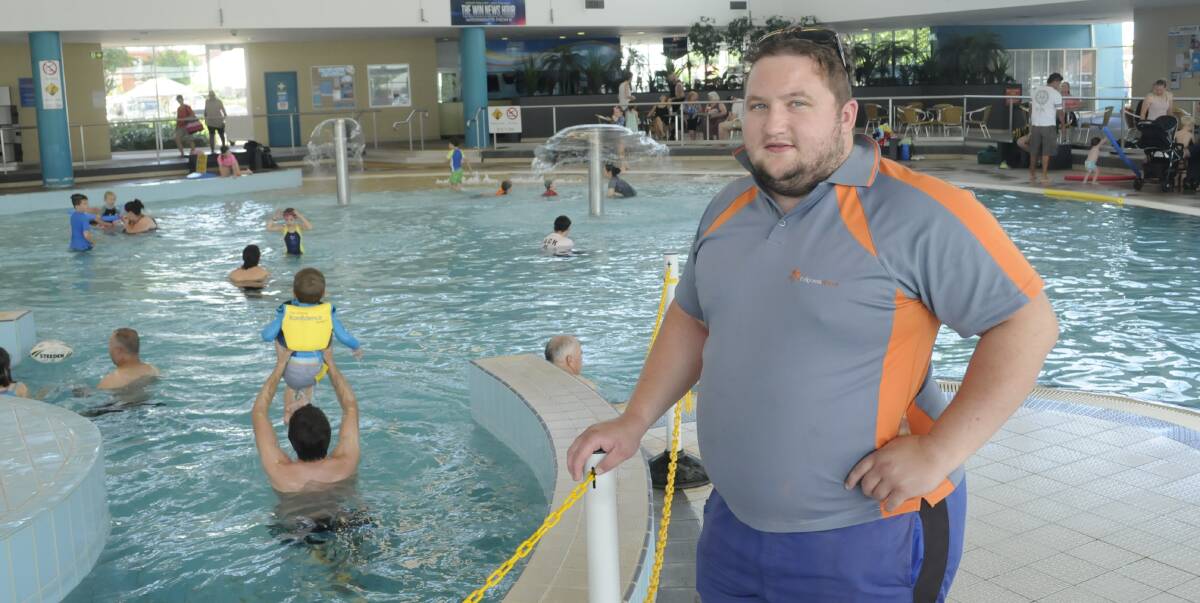 ON ALERT: Bathurst Aquatic Centre duty manager Correy Ross said water safety should be taken very seriously by all swimmers. Photo: CHRIS SEABROOK 122716cpool1
