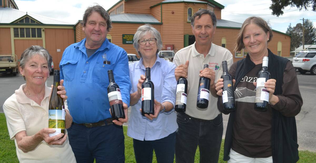 WINNERS: 3 Views Wines' Ruth Anderson, Grass Parrot Vineyard's Andrew and Sarah Macarthur and Renzaglia Wines' Mark Renzaglia and Sandy Dengate. Photo: NADINE MORTON