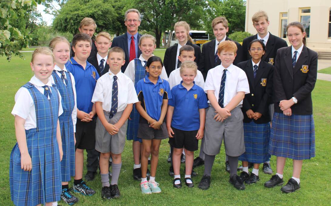 NEW OPTIONS: The Scots School headmaster David Gates, pictured with students, said an extensive restructure will make the school more accessible to families in the region. Photo: SUPPLIED 120116scots
