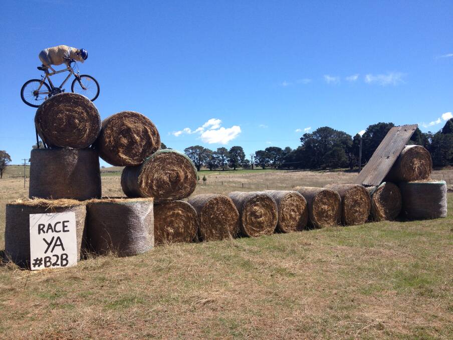 SNAPSHOT: One of the creative entries in the hay bale competition along the B2B route this year. Photo: TAMARA MILLER 032817hay1a