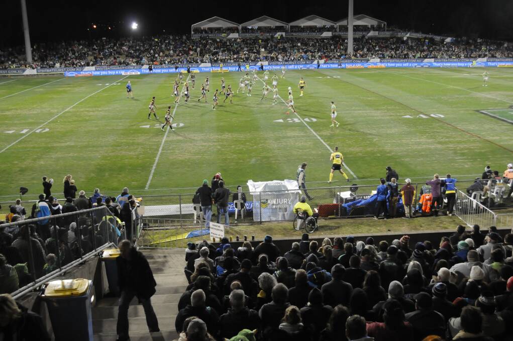 GAME DAY: Saturday's NRL clash between the Penrith Panthers and Canberra Raiders attracted more than 8700 people to Carrington Park. Photo: CHRIS SEABROOK 061017cnrl19