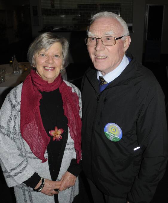 SPOTTED: Richard and Jean Siede were among the crowds at Saturday night's Rotary changeover. 070216crotary1