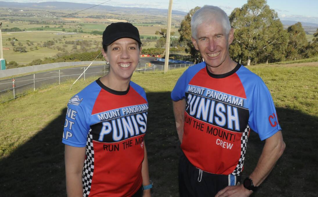 SHOES ON: Mount Panorama Punish race directors Jennifer Arnold and Stephen Jackson are keen for the inaugural event. Photo: CHRIS SEABROOK