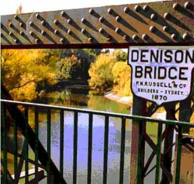 REBUILT: The Denison Bridge, which was completed in 1870, was the second bridge to span the river after the first one was washed away in a flood on June 22, 1867. Photo: OFFICE OF ENVIRONMENT AND HERITAGE