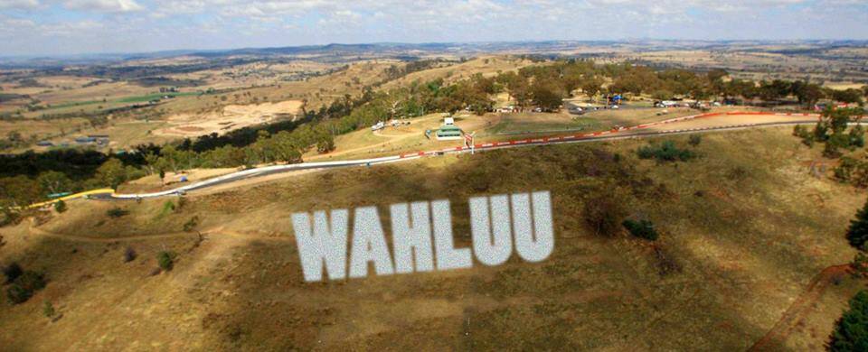 CONTROVERSIAL: A mock-up of a Wahluu sign on Mount Panorama that was posted to the Bathurst Wiradyuri and Aboriginal Community Elders' Facebook page. 102616wahluu