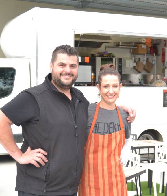MORNING BREW: The Early Opener's owner Scott Taylor and barista Angela Smith say they're targeting a new market with the introduction of a coffee van off Stewart Street. Photo: NADINE MORTON 090916nmcoffee3