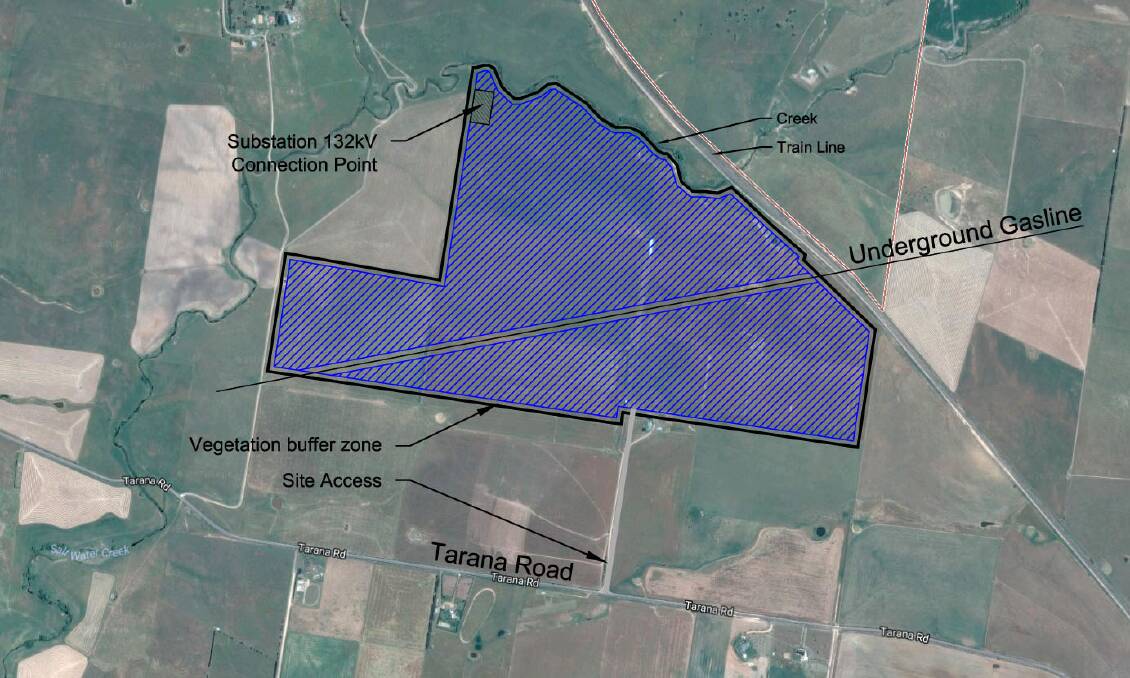 SUN'S POWER: Proposed site layout of the Brewongle Solar Farm. Image: PHOTON ENERGY 090417solar1