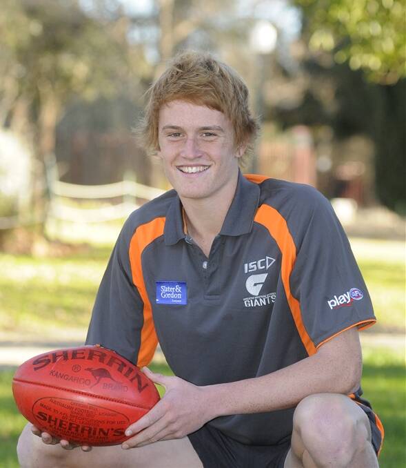 BRIGHT PROSPECT: Bathurst’s rising Australian rules star Alex Johnston is taking steps towards a possible AFL career as a member of the GWS Giants academy team. Photo: CHRIS SEABROOK 	070312cafl