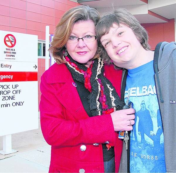 NO NEED TO TRAVEL: Kerry Brown is extremely grateful her son Jordan was able to have his cancer treatment at Bathurst Base Hospital instead of having to travel to Sydney every week. Photo: ZENIO LAPKA 063010zbrown