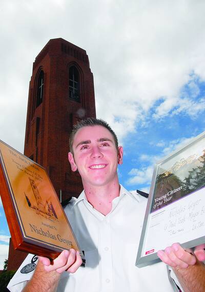 ON THE GO: Bathurst Young Citizen of the Year, Nick Geyer, is still setting lofty goals for himself. Photo: Zenio Lapka 020410zgeyer3