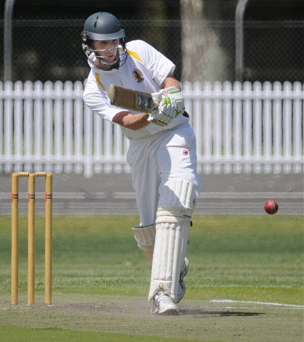 SOLID: Peter McCleary might not have starred with the bat for the Bathurst Under 21s but he took four wickets to help his team win against Foresters Cricket Club from South Africa. Photo: PHILL MURRAY 122910pbx1
