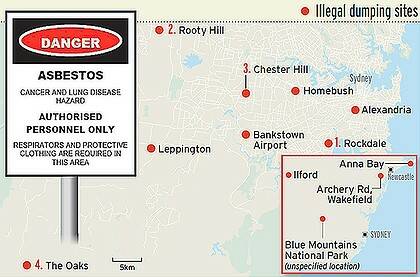 Map of illegal dumping sites.
