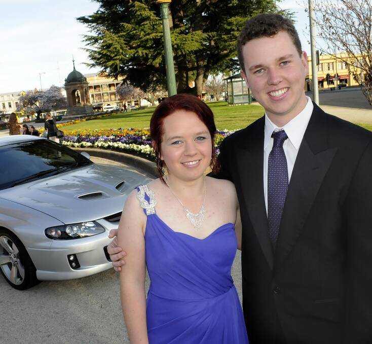 READY TO GO: Nicola Jones with Jack Sadler prior to their big night out. 	092113cssc4