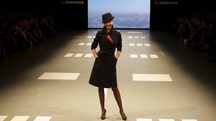 Qantas unveil their new cabin crew uniforms at the Hordern Pavillion. Photo: Dalla Kilponen 