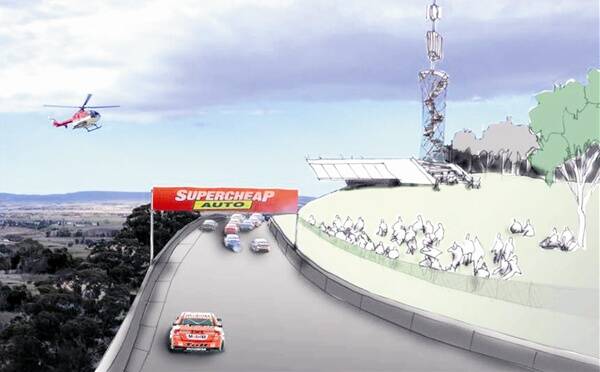 VISIONARY: While the vision for Mount Panorama includes a sky tower and restaurant, advocates of the second track believe all the extras should be sacrificed in the short term so the basic circuit can be built.122110track2