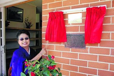 HONOURED: Fudeko Reekie was honoured to have the All Saints� College Japanese Centre renamed after her. 110310japan