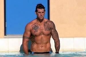 Taking a dip .... Pictures of a shirtless Ben Roberts-Smith prompted the comments.