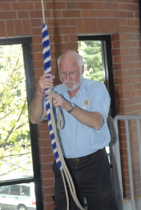 DEVASTATED: Christchurch Cathedral's ringing master Mike Clayton was in Bathurst’s All Saints’ Anglican Cathedral yesterday. He was visibly saddened by the news of Tuesday's earthquake. Photo: PHILL MURRAY 022311pbells3