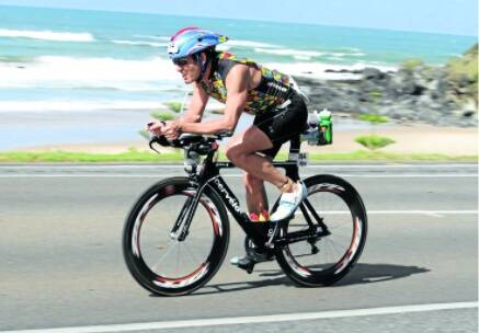 LEGENDARY: Bathurst triathlete Terry Roberts has been inducted into the exclusive Ironman Australia Legends Club. He is pictured competing in this year’s race at Port Macquarie.