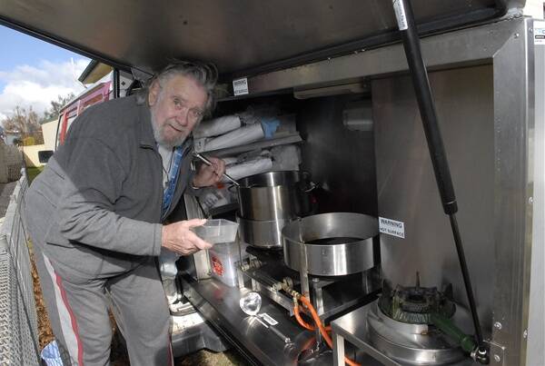 VITAL SERVICE: David Buckby of The Tucker Van is glad to be back on the road, serving people who are in need of a hot meal. Tonight he is expecting 30 or more people to use the service. 	071112pfeed