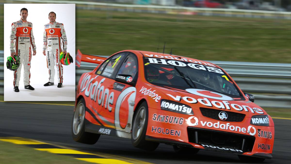 Team Vodafone: Jamie Whincup and Paul Dumbrell. Holden VE II Commodore.