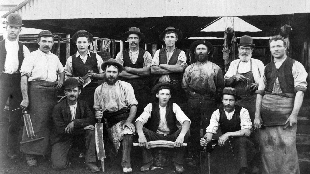 Bowen’s Tannery staff, late 19th century. Photo: Orange & District Historical Society.