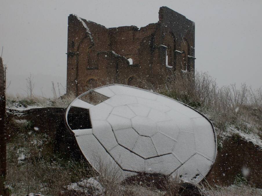 SNOW: Snow around Lithgow - Blast Furnace Ruins Lithgow. Photo: Shannon Lyons