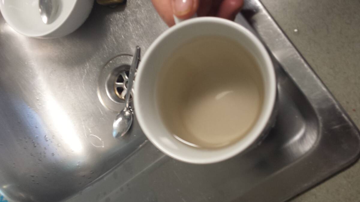 DIRTY WATER: Although not quite as dirty as some areas of Bathurst, this photo was taken at Bathurst Base Hospital. The photo was taken after running the water for several minutes.