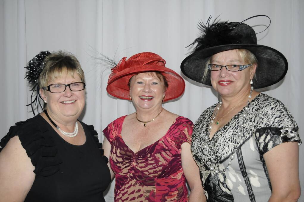 MELBOURNE CUP CELEBRATIONS: RSL, Jackie Hickey, Bev Scully and Margaret Yule. PHOTOS: Chris Seabrook. 110513rsl5