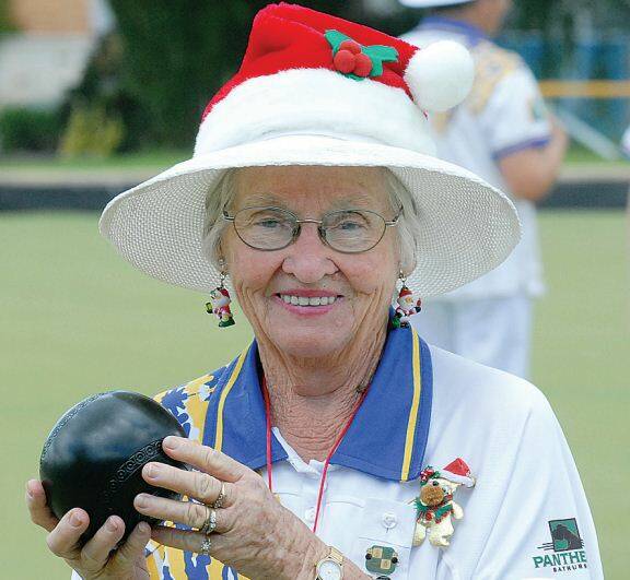 2007: Val Goddard was getting into the spirit of the festive season at the Bathurst City Panthers Bowling Club.