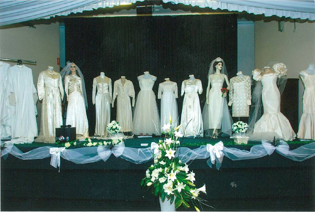 Some of the dresses on display during the function.