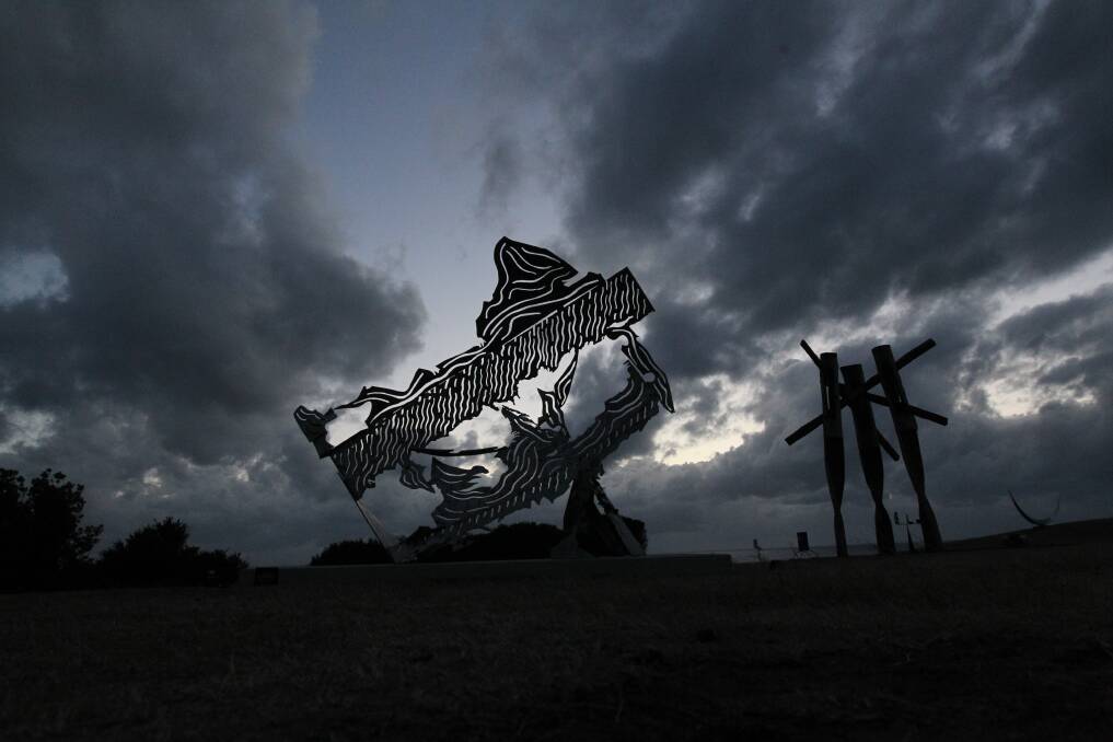 SCULPTURE BY THE SEA: Sculpture By The Sea, Bondi 2013. Breach by Michael Snape. Photo: Peter Rae