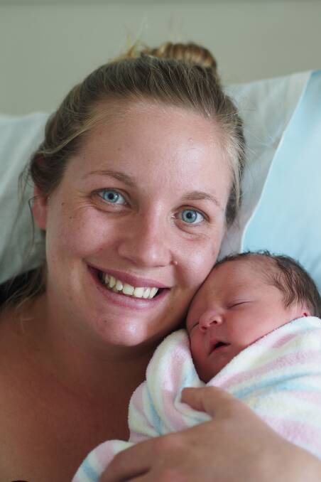 FIRST CHILD: Patrick Hoolihan and Ellen Dickson are celebrating the arrival of their first child, Oscar. The precious baby boy was born on November 7. Photo: ZENIO LAPKA 110813zbub2