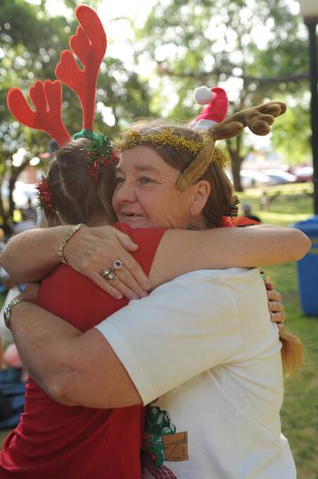 MERRY CHRISTMAS: Margaret Hammond and Kelly Moppett. Photos by: CLARE LEWIS 151213mac35a 