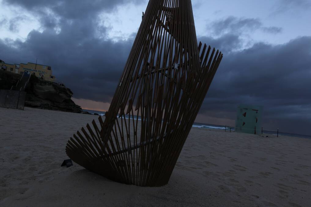 SCULPTURE BY THE SEA: Ephemeral aura by Thomas Murray and Nicole Larkin. Photo: Peter Rae