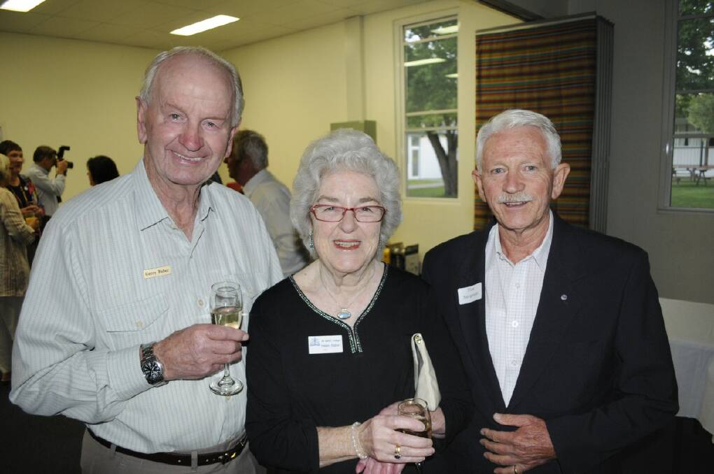 SNAPPED: Gerry and Helen Baber with Tim Sargeant. 121113casc3