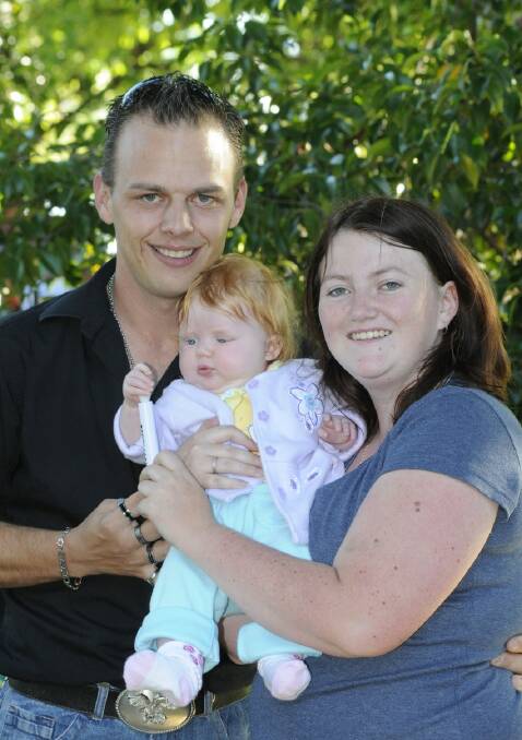 2010: Jonno Hart, Alexis, 5 months, and Laura Peers.