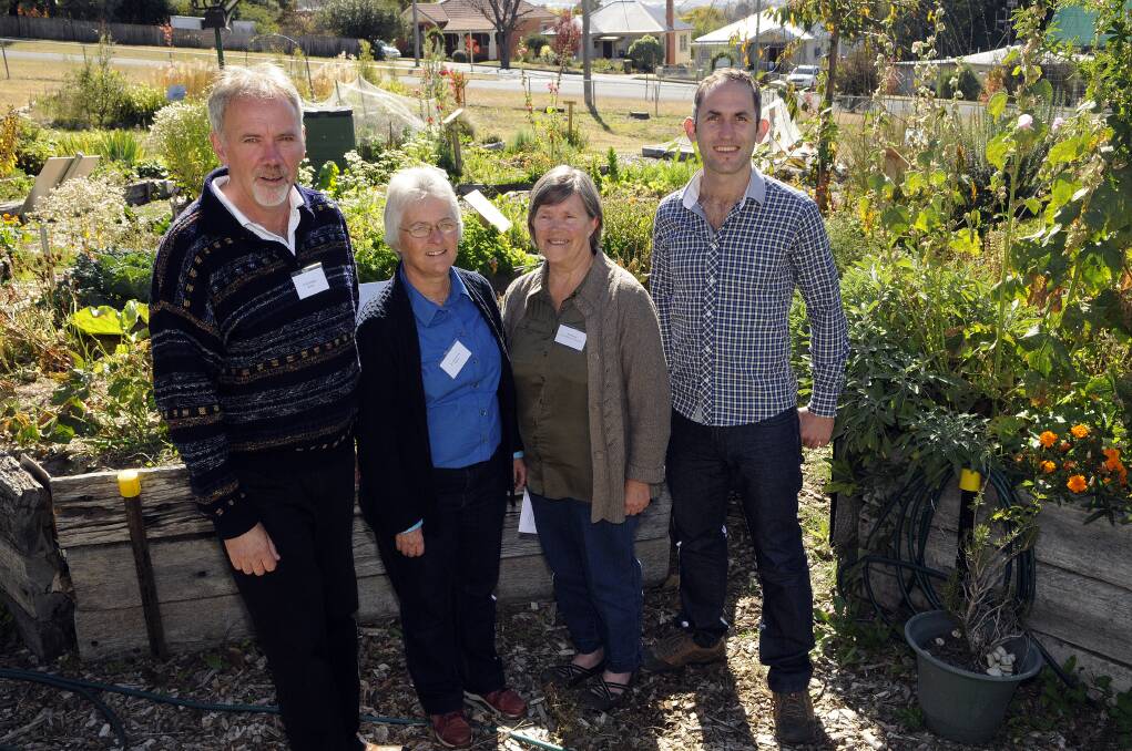 REVERSING THE DECLINE: Dr Bill Phillips, Dr Anne Kerle, Bev Smiles and Pepe Clarke spoke at the Nature Conservation Council conference at Rahamim over the weekend. Photo: PHILL MURRAY	 050413prahamin