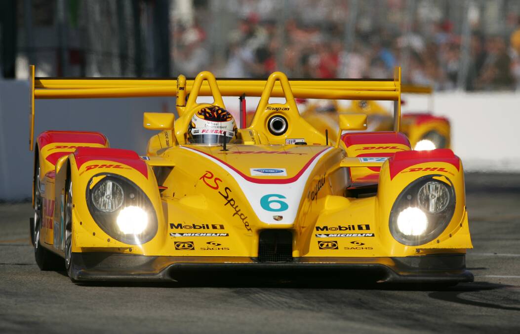 HEADED OUR WAY: Patrick Long pilots a Porsche RS Spyder during an American LeMans Series race in 2008. Next month the American will be at Mount Panorama to contest the Bathurst 12 Hour. Photo: GETTY IMAGES 	011314porsche