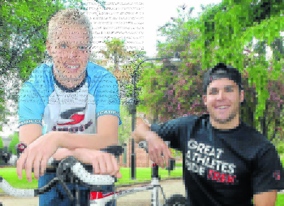 BIG WEEKEND: Josh Stapley (left) and Nick North both had big assignments on Sunday racing the Nepean Triathlon and Port Macquarie Ironman respectively. Photo: CHRIS SEABROOK 103012ctri1