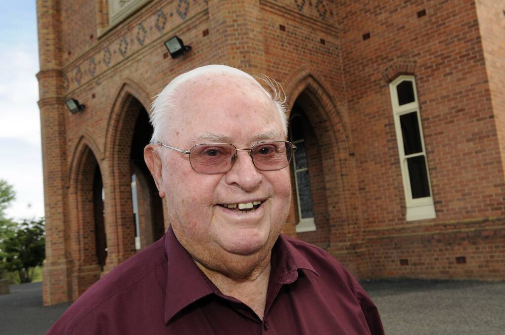 FAREWELL: After a 70-year association with St Stanislaus’ College, Father Jim Maloney will retire to Marsfield in Sydney at the end of the year. Photo: PHILL MURRAY 	112813pjim2
