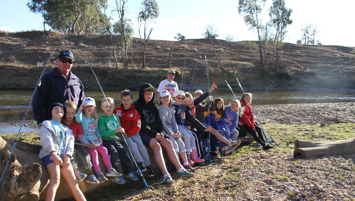 DUBBO: It was all smiles at Dickiegundie Reserve for 14 young anglers from the Garden Hotel Fishing Club who learnt all things fishing with Brett Smith, education officer of DPI Fisheries NSW.